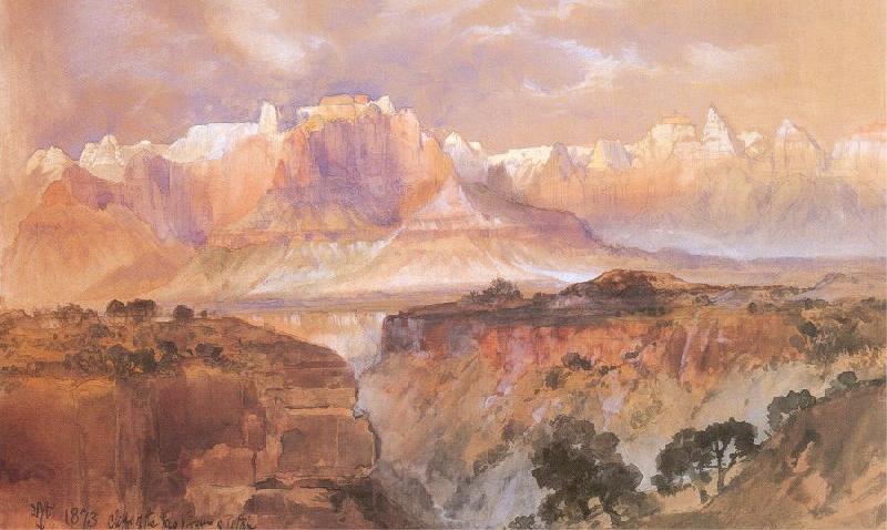 Moran, Thomas Cliffs of the Rio Virgin, South Utah Norge oil painting art